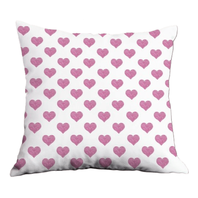 Motif cœur peint et créé pour un tissu d'ameublement par Valérie Bourgaut